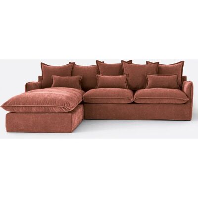 La Redoute Interieurs Odna - Brazo izquierdo - Naranja - Sofá de terciopelo La Redoute Interieurs Odna - Brazo izquierdo - Naranja - Sofá de terciopelo