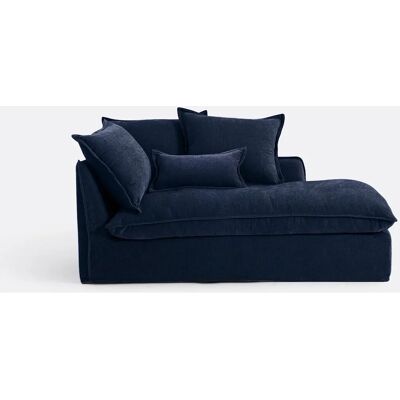 LA REDOUTE INTERIEURS - Odna - Azul - tweed poliéster - Chaise longue LA REDOUTE INTERIEURS - Odna - Azul - tweed poliéster - Chaise longue