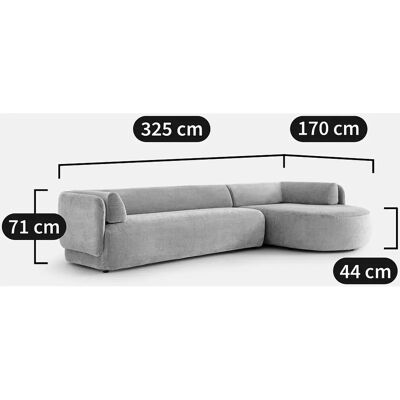 LA REDOUTE INTERIEURS Sofá esquina beige Méridiano - Sofá LA REDOUTE INTERIEURS Sofá esquina beige Méridiano - Sofá