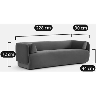 Sofá 3 plazas Méridiano de La Redoute Interieurs, Terciopelo Cálido Sofá 3 plazas Méridiano de La Redoute Interieurs, Terciopelo Cálido