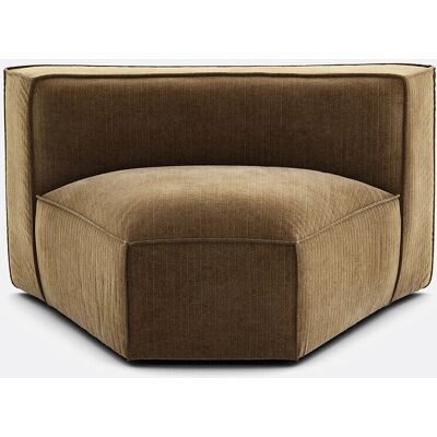 La Redoute Interieurs Seven Velours Bronze Coin Ouvert Modular Sofa La Redoute Interieurs Seven Velours Bronze Coin Ouvert Modular Sofa