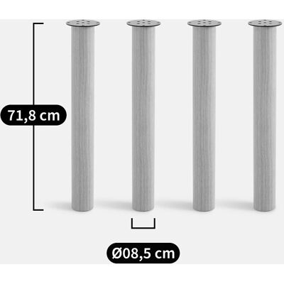 LA REDOUTE INTERIEURS Juego de 4 patas de mesa en metal - Negro - Para 6 personas LA REDOUTE INTERIEURS Juego de 4 patas de mesa en metal - Negro - Para 6 personas