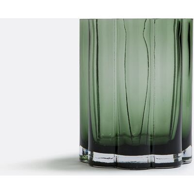 Vase Helia de La Redoute Interieurs - Verre Ambré - Forme Ondulée - Style Vintage Vase Helia de La Redoute Interieurs - Verre Ambré - Forme Ondulée - Style Vintage