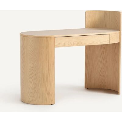 Scrivania in pelle e quercia Abbas - Design moderno Scrivania in pelle e quercia Abbas - Design moderno
