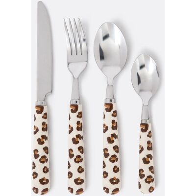 LA REDOUTE INTERIEURS Juego de Cubiertos de Leopardo 24 Piezas - Cocina LA REDOUTE INTERIEURS Juego de Cubiertos de Leopardo 24 Piezas - Cocina