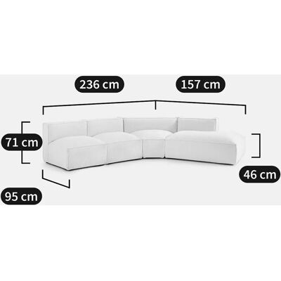 LA REDOUTE INTERIEURS Sofá Modular Beige - Sofá LA REDOUTE INTERIEURS Sofá Modular Beige - Sofá
