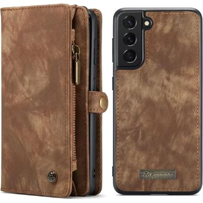 CaseMe - S21 FE Split PU Leather - Marron - Coque - Publicité CaseMe - S21 FE Split PU Leather - Marron - Coque - Publicité