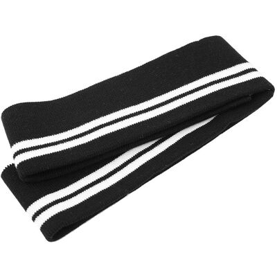 Mondial Tissus - Bas de blouson bord-côte noir rayé - Black - Striped - Ribbed cuff trim Mondial Tissus - Bas de blouson bord-côte noir rayé - Black - Striped - Ribbed cuff trim