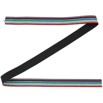 Mondial Tissus - MT - rayé multicolore - lurex - Ribbon Mondial Tissus - MT - rayé multicolore - lurex - Ribbon