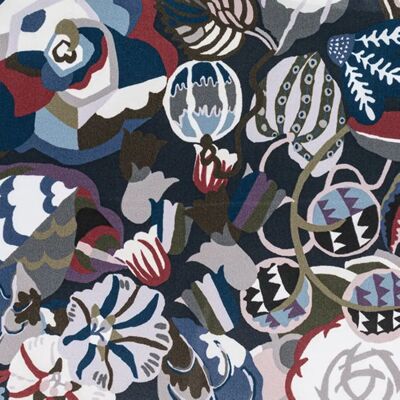 Liberty - Gatsby Fleurs - Noir - Soie satinée - Tissu - Publicité Liberty - Gatsby Fleurs - Noir - Soie satinée - Tissu - Publicité