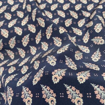 Liberty - Silk Crepe Floral - Navy - Floral - Fabric - Publicité Liberty - Silk Crepe Floral - Navy - Floral - Fabric - Publicité