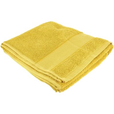 Mondial Tissus - Embroidered Bath Towel - Jaune Moutarde Mondial Tissus - Embroidered Bath Towel - Jaune Moutarde