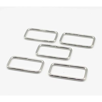 Mondial Tissus - Rectangles 50mm - Métal - Boucle de sac Mondial Tissus - Rectangles 50mm - Métal - Boucle de sac