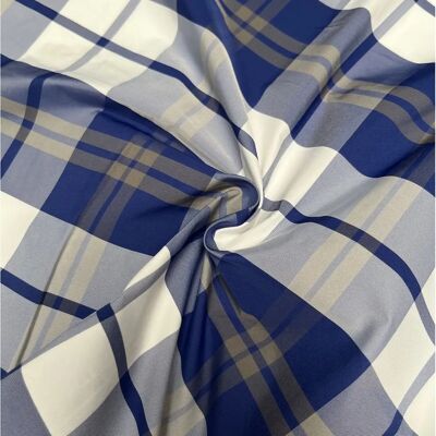 Mondial Tissus - Memory Plaid Taffeta - Bleu Foncé - Tissu - Publicité Mondial Tissus - Memory Plaid Taffeta - Bleu Foncé - Tissu - Publicité
