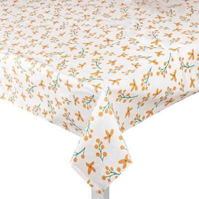 Mondial Tissus - MT - écru - fleurs - Nappe Mondial Tissus - MT - écru - fleurs - Nappe