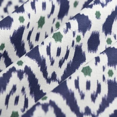Mondial Tissus - Majorque - Bleu - Blanc - Fabric Mondial Tissus - Majorque - Bleu - Blanc - Fabric