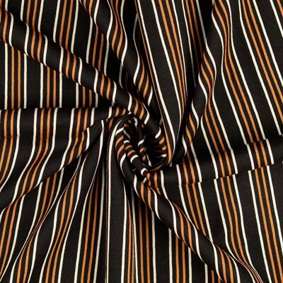 Mondial Tissus - Maille Jacquard Stretch - Rayures marron - Tissu tricot Mondial Tissus - Maille Jacquard Stretch - Rayures marron - Tissu tricot