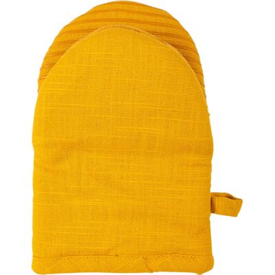 Mondial Tissus - Mini gant de cuisine pince jaune - Jaune Mondial Tissus - Mini gant de cuisine pince jaune - Jaune