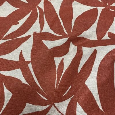 Mondial Tissus - Flore - Terracotta - Motif floral - Tissu Mondial Tissus - Flore - Terracotta - Motif floral - Tissu