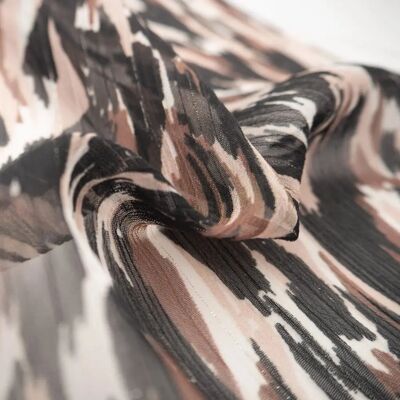 Mondial Tissus - Voile Camouflage Taupe - Fabric Mondial Tissus - Voile Camouflage Taupe - Fabric