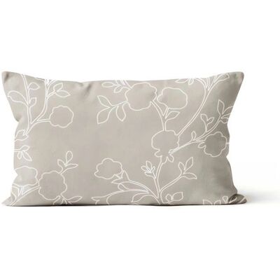 Coussin en coton taupe et blanc Soleil d'Ocre - Coussin - Publicité Coussin en coton taupe et blanc Soleil d'Ocre - Coussin - Publicité