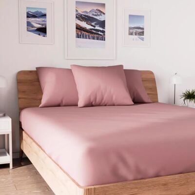 Soleil d'ocre Cotton Jersey Fitted Sheet - Vieux Rose Bedding Soleil d'ocre Cotton Jersey Fitted Sheet - Vieux Rose Bedding