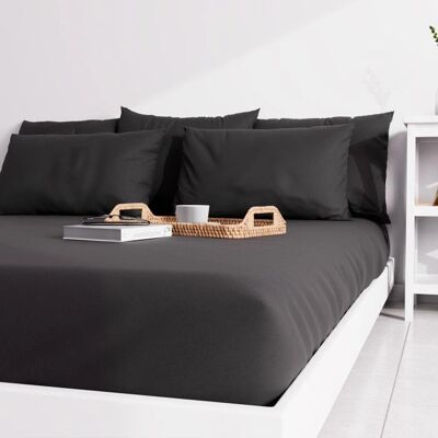 SH0P&CITY Sängkläder - 160x200 cm Svart - Fitted sheet SH0P&CITY Sängkläder - 160x200 cm Svart - Fitted sheet
