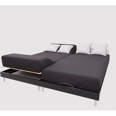 Soleil d'Ocre 57 fils Black Fitted Sheet - Bedding Soleil d'Ocre 57 fils Black Fitted Sheet - Bedding