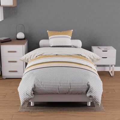 SH0P&CITY - THALES - Mustard - Grey - Duvet cover set SH0P&CITY - THALES - Mustard - Grey - Duvet cover set