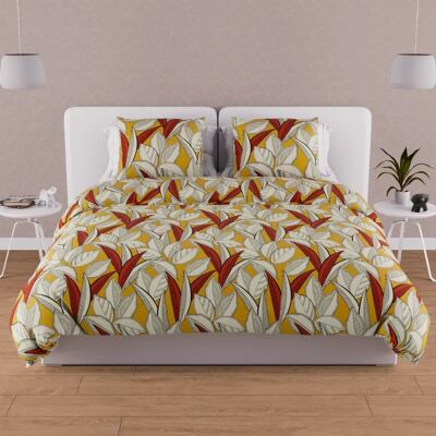Funda de edredón de algodón mostaza Soleil d'ocre - Ropa de cama Funda de edredón de algodón mostaza Soleil d'ocre - Ropa de cama