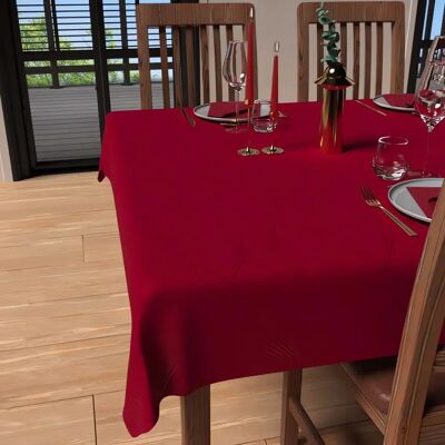 Soleil d'Ocre Luxury Red Square Tablecloth - 180x180 cm Soleil d'Ocre Luxury Red Square Tablecloth - 180x180 cm