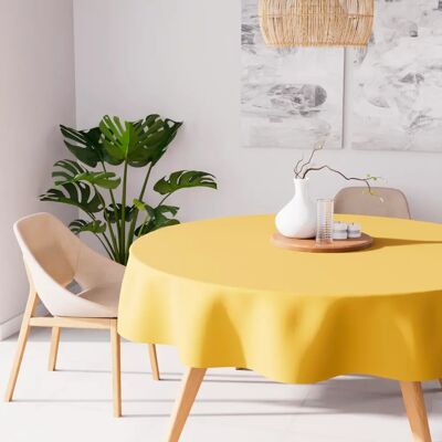 Soleil d'Ocre Yellow Waterproof Round Tablecloth - Tablecloth Soleil d'Ocre Yellow Waterproof Round Tablecloth - Tablecloth