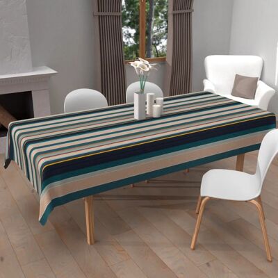 SOLEIL DOCRE Nappe Bleue Rectangulaire Résistante aux Taches Imperméable SOLEIL DOCRE Nappe Bleue Rectangulaire Résistante aux Taches Imperméable