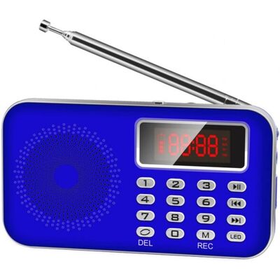 YONIS Y-11803 Radio Analogique Portable Bleu - FM/AM - Publicité YONIS Y-11803 Radio Analogique Portable Bleu - FM/AM - Publicité
