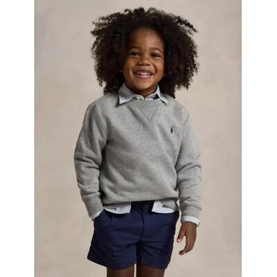Polo Ralph Lauren Grey Fleece Sweatshirt - Kids 5Y Polo Ralph Lauren Grey Fleece Sweatshirt - Kids 5Y