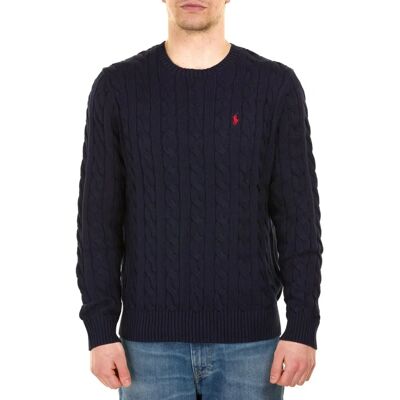 Pulôver de Algodão com Trança Ralph Lauren (710775885) - (710775885-001) azul Pulôver de Algodão com Trança Ralph Lauren (710775885) - (710775885-001) azul