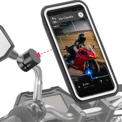SHAPEHEART Retro Magnetic Motorcycle Smartphone Holder - Black SHAPEHEART Retro Magnetic Motorcycle Smartphone Holder - Black