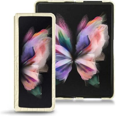 Noreve Lederschutzhülle Galaxy Z Fold3 Horizon Krokodil Milch - Leder Noreve Lederschutzhülle Galaxy Z Fold3 Horizon Krokodil Milch - Leder