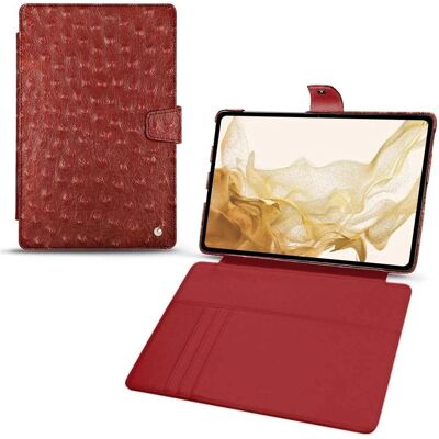 Noreve - Galaxy Tab S8 Horizon - Ostrich Cherry - Case Noreve - Galaxy Tab S8 Horizon - Ostrich Cherry - Case