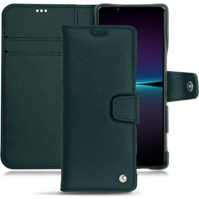 Noreve Étui en cuir Sony Xperia 1 IV - Vert séduisant - Housse en cuir pour téléphone Noreve Étui en cuir Sony Xperia 1 IV - Vert séduisant - Housse en cuir pour téléphone