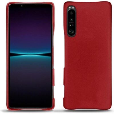 Noreve - Sony Xperia 1 IV - Rouge - Nappa - Perpétuelle - Coque Noreve - Sony Xperia 1 IV - Rouge - Nappa - Perpétuelle - Coque