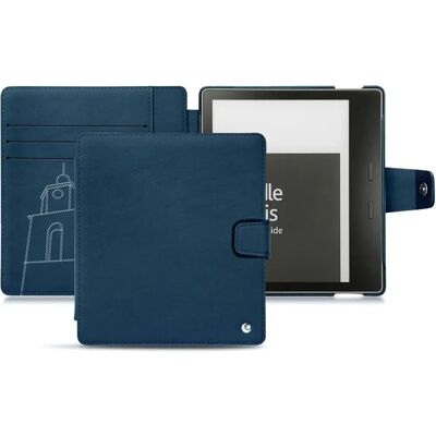 Noreve - Kindle Oasis 2017 - Bleu Méditerranée - Leather case - Publicité Noreve - Kindle Oasis 2017 - Bleu Méditerranée - Leather case - Publicité