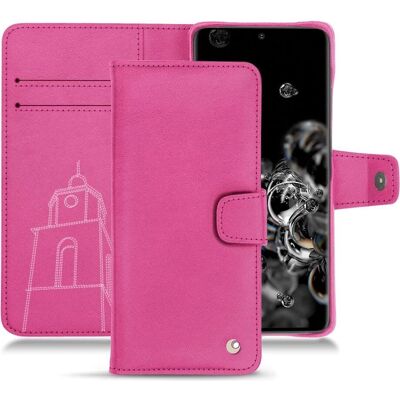 Housse en cuir Noreve Galaxy S20+ 5G - Rose BB - Étui en cuir pour téléphone - Publicité Housse en cuir Noreve Galaxy S20+ 5G - Rose BB - Étui en cuir pour téléphone - Publicité