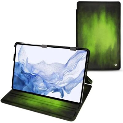 Noreve - Galaxy Tab S8 Ultra - Grün Patina Krokodil - Lederhülle Noreve - Galaxy Tab S8 Ultra - Grün Patina Krokodil - Lederhülle
