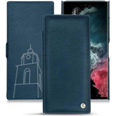 Noreve - Samsung Galaxy S22 Ultra - Blu mediterran - Leather Case Noreve - Samsung Galaxy S22 Ultra - Blu mediterran - Leather Case
