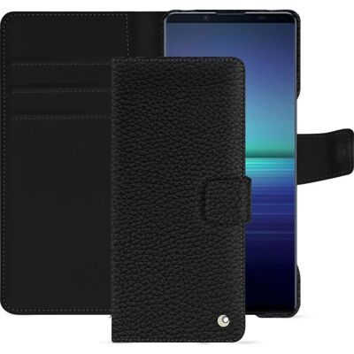 Housse en cuir Noreve Sony Xperia 1 V Ambition Ebène - Noir - Publicité Housse en cuir Noreve Sony Xperia 1 V Ambition Ebène - Noir - Publicité