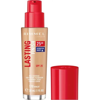 Rimmel Lasting Finish 170 Wheat SPF 20 Liquid Foundation - Makeup Rimmel Lasting Finish 170 Wheat SPF 20 Liquid Foundation - Makeup
