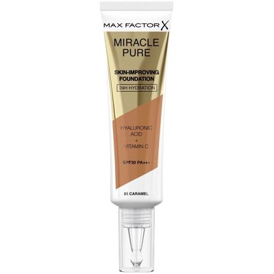 Max Factor Miracle Pure Caramel Foundation SPF 30 - Face Makeup Max Factor Miracle Pure Caramel Foundation SPF 30 - Face Makeup