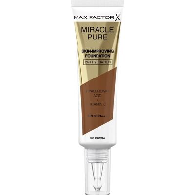 Max Factor Miracle Pure Skin Cocoa Foundation - Long-Lasting SPF 30 Max Factor Miracle Pure Skin Cocoa Foundation - Long-Lasting SPF 30