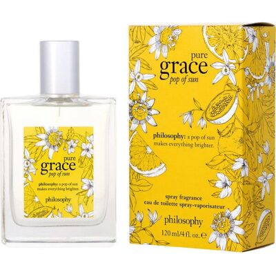 Philosophy Pure Grace Pop of Sun Eau de Toilette - 120ml - JauneOrange - Publicité Philosophy Pure Grace Pop of Sun Eau de Toilette - 120ml - JauneOrange - Publicité